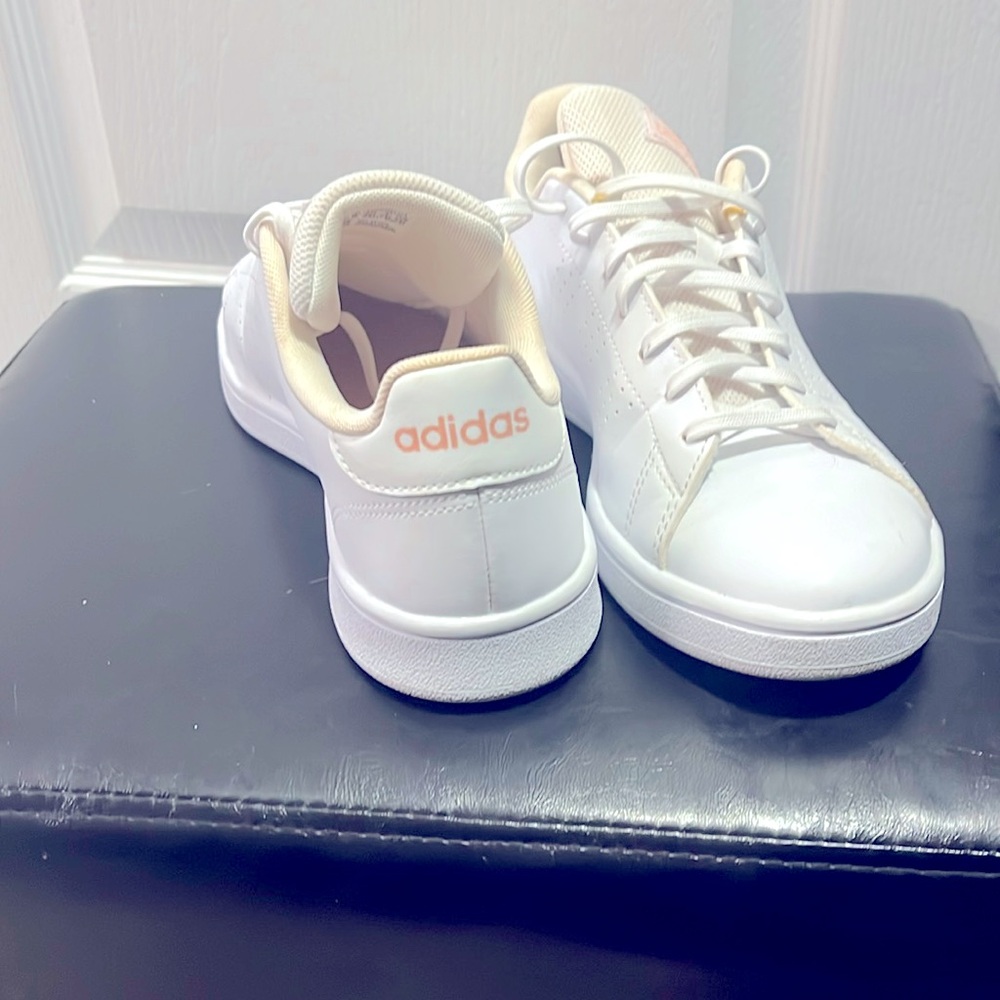 Like New!  Baby Pink and White Adidas Sneakers